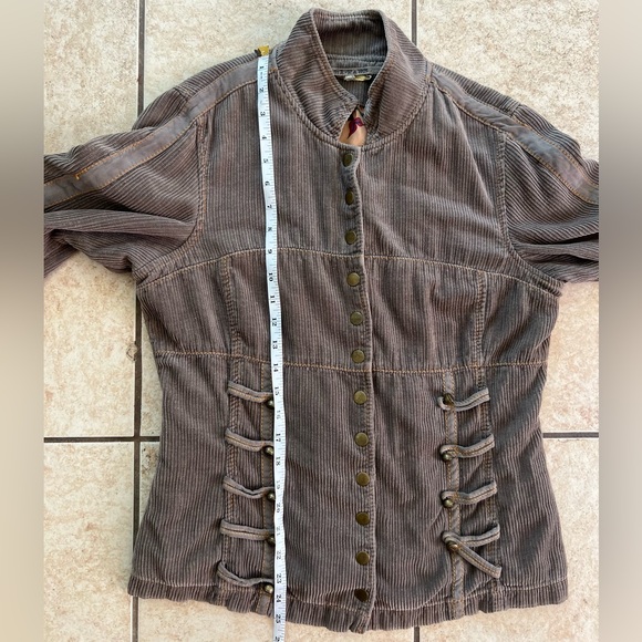 Da Nang Military Cadet Corduroy Graphic Print Lining Snap Button Jacket S - Picture 11 of 11